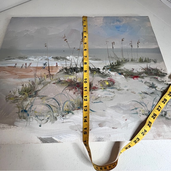 Vintage Original Beachscape by Artist John Szekes 20 x 16 Unsigned Incomplete - Picture 10 of 11